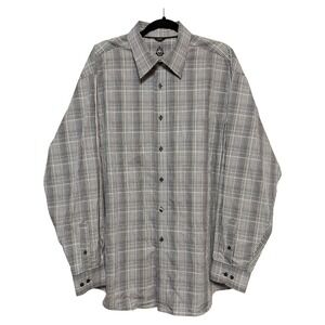 Vintage RTY Royalty Preppy Plaid Button Up Shirt Mens Size XL Classic Old Money